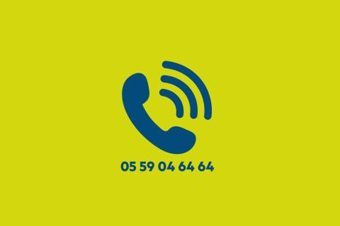 Un seul numéro de téléphone pour joindre la MDA : 05 59 04 64 64