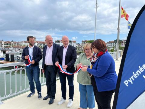 Inauguration de la piste cyclable du pont Charles de Gaulle entre Saint Jean de Luz et Ciboure