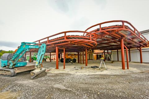 Création d&#039;un préau au collège des Lavandières