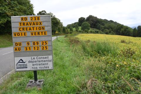 RD 238 : Lancement des travaux d’aménagement du cheminement piéton-vélo pour sécuriser l’accès au lycée de Soeix.