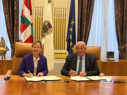 Signature de la 5e convention transfrontalière entre le Département et la Diputacion foral de Gipuzkoa
