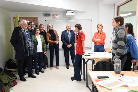 Inauguration des travaux de rénovation du Collège Errobi à Cambo les Bains