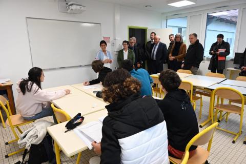 Inauguration des travaux de rénovation du Collège Errobi à Cambo les Bains