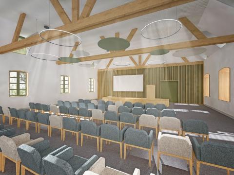 Vue de la future grande salle de réunion