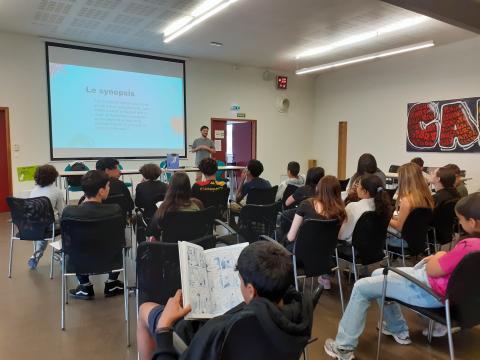 Franck Manguin au collège Albert Camus, Bayonne